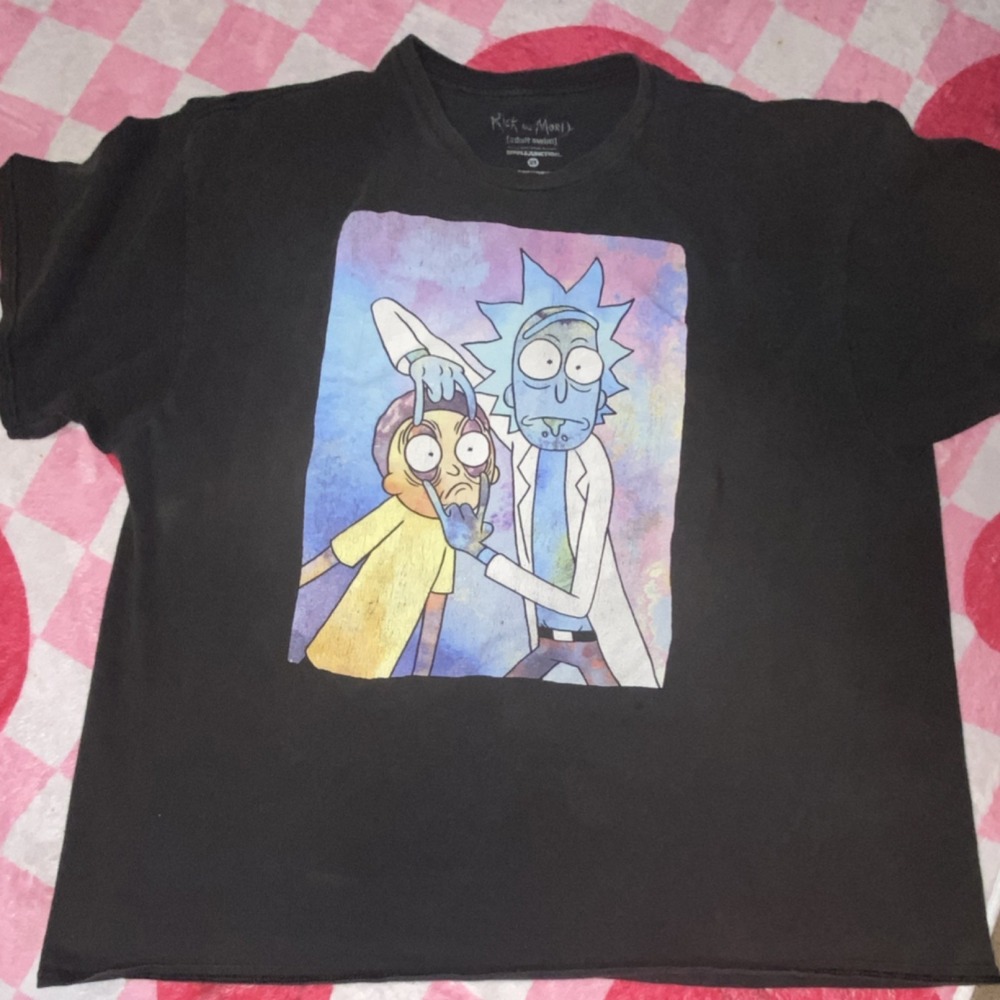 Rick and Morty Adult Swim Ripple Junction Black T-Shirt S Television Memorabilia